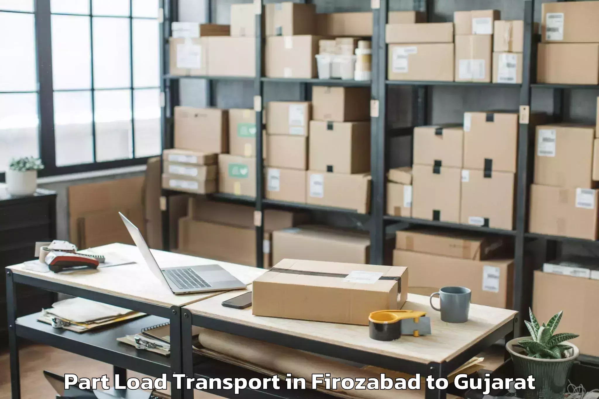 Easy Firozabad to Samri Part Load Transport Booking